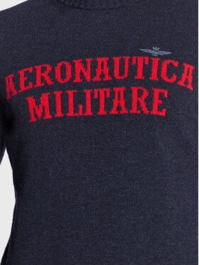 Aeronautica Militare Sweter 222MA1418L417 Granatowy Regular Fit