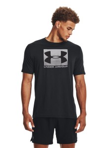 Koszulka treningowa męska Under Armour Boxed Sportstyle SS - czarna