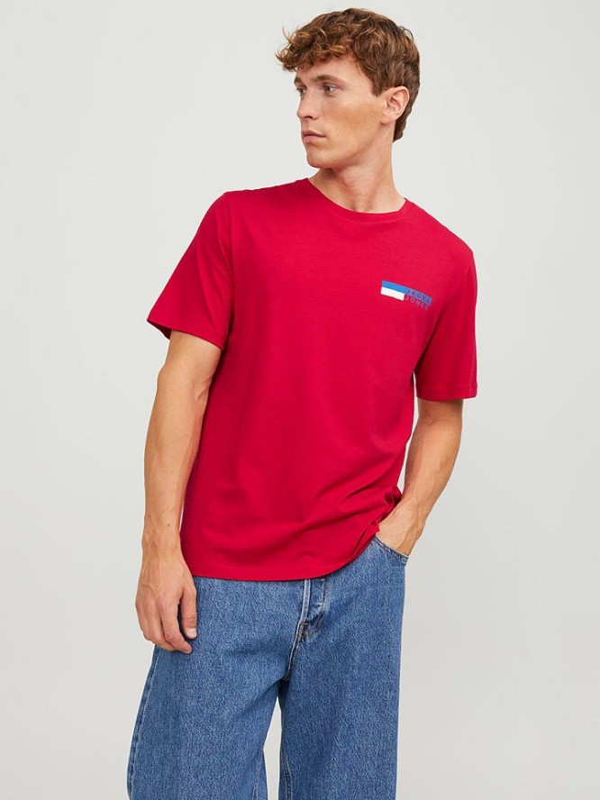 Jack & Jones Koszulka w kolorze czerwonym rozmiar: L