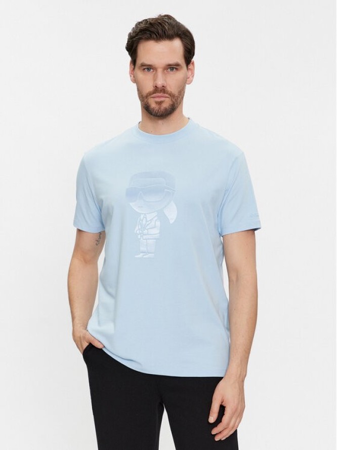 KARL LAGERFELD T-Shirt 755400 541221 Błękitny Regular Fit