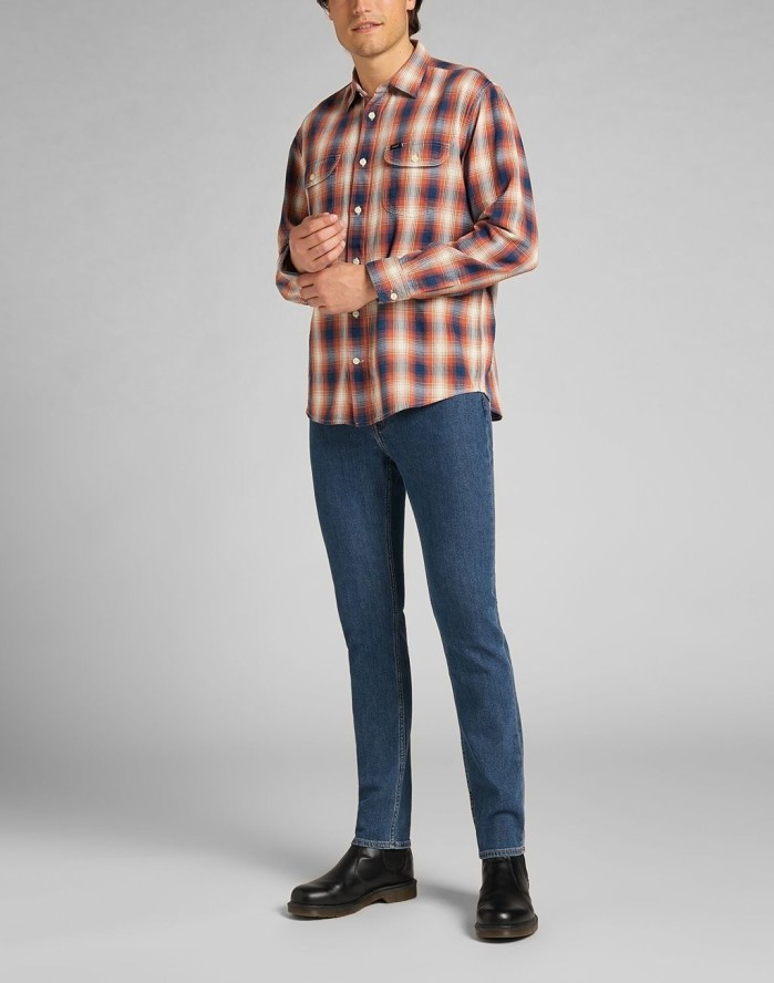 LEE WORKER SHIRT BURNT OCHRE L68HMJBH