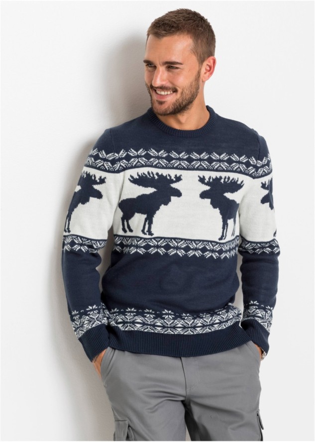 Sweter w norweski wzór