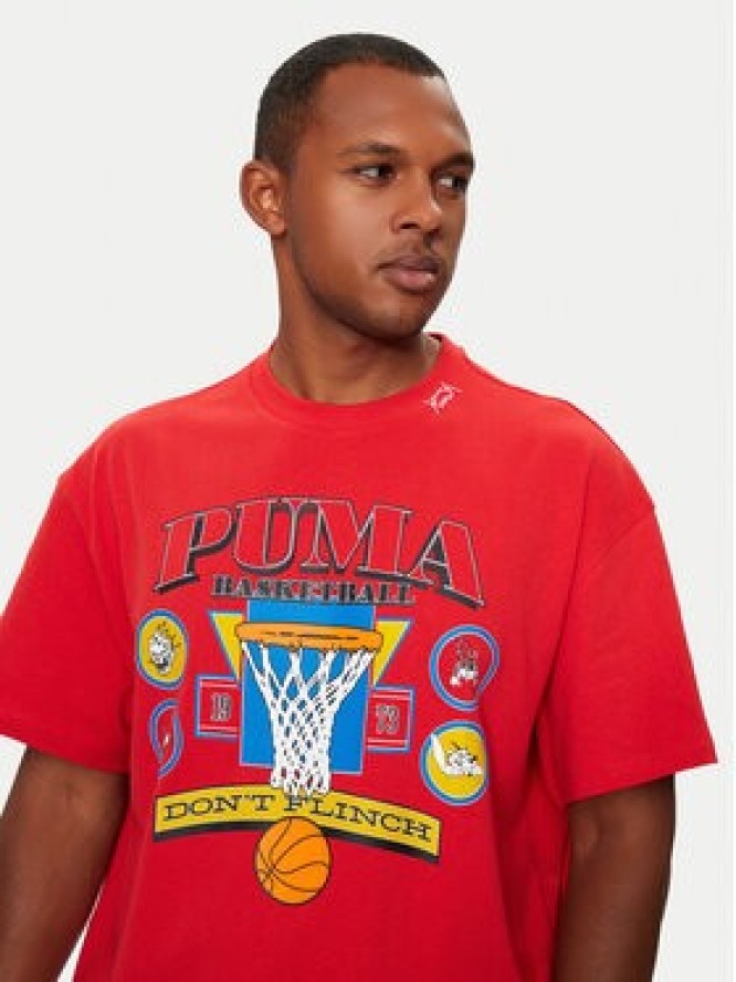 Puma T-Shirt Crowd Craze 2 627215 Czerwony Oversize