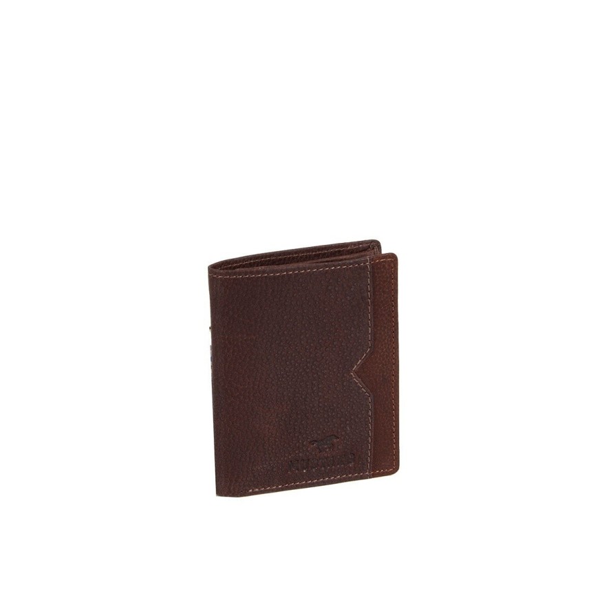 MUSTANG LA SPEZIA WALLET MĘSKI SKÓRZANY PORTFEL PREMIUM POJEMNY NA KARTY SKÓRA BROWN 06.100801