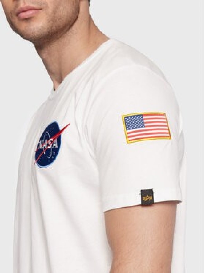 Alpha Industries T-Shirt Space Shuttle 176507 Biały Regular Fit