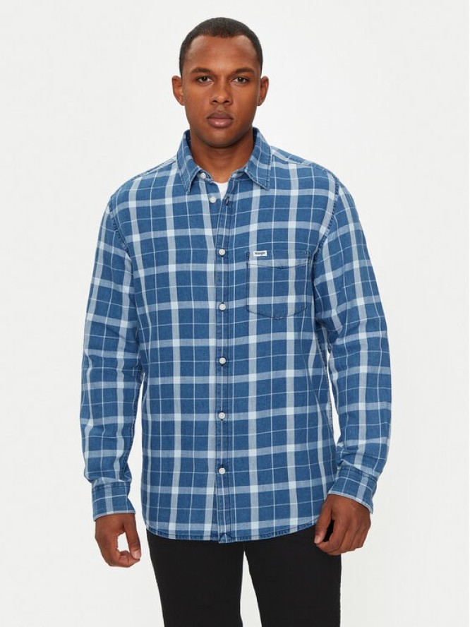 Wrangler Koszula 112357249 Niebieski Regular Fit