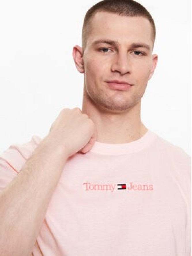 Tommy Jeans T-Shirt DM0DM16825 Różowy Regular Fit