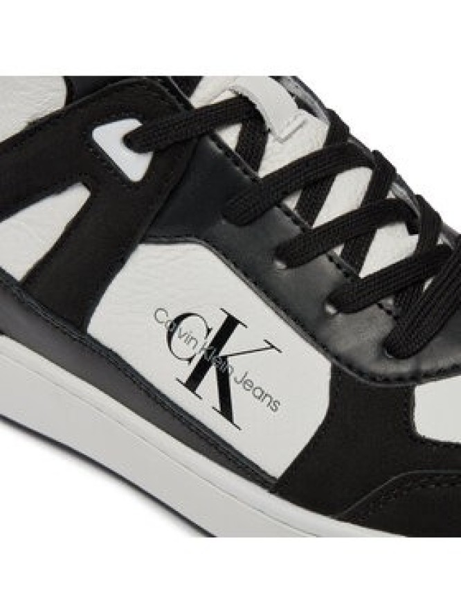 Calvin Klein Jeans Sneakersy Basket Cupsole Mid Lth Ml Fad YM0YM00883 Biały