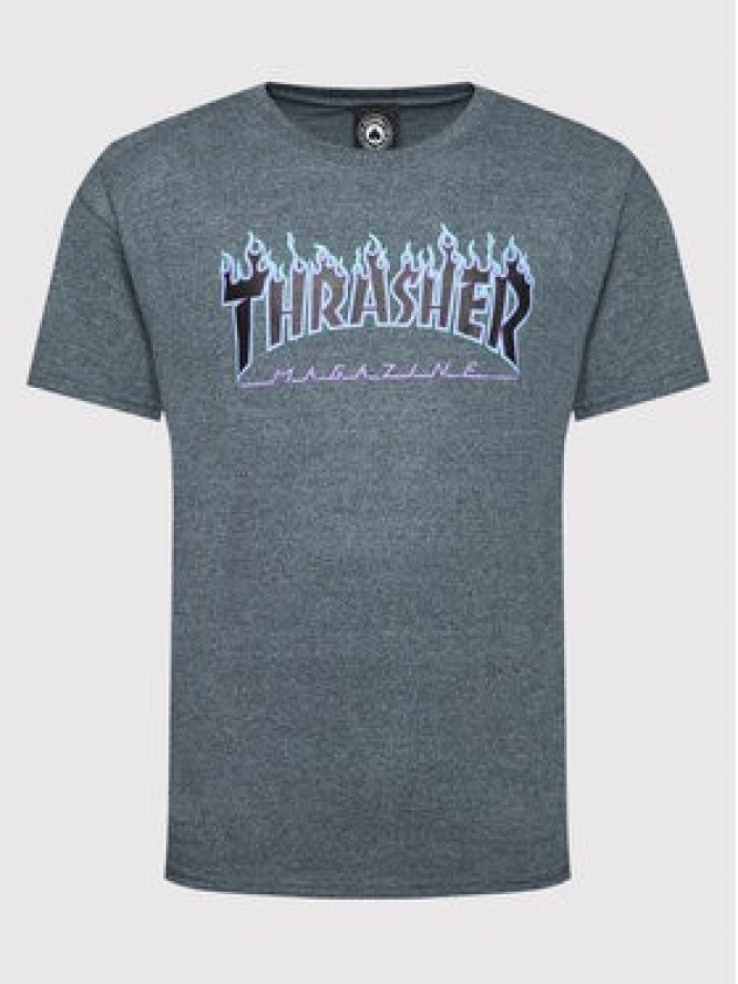 Thrasher T-Shirt Flame Granatowy Regular Fit