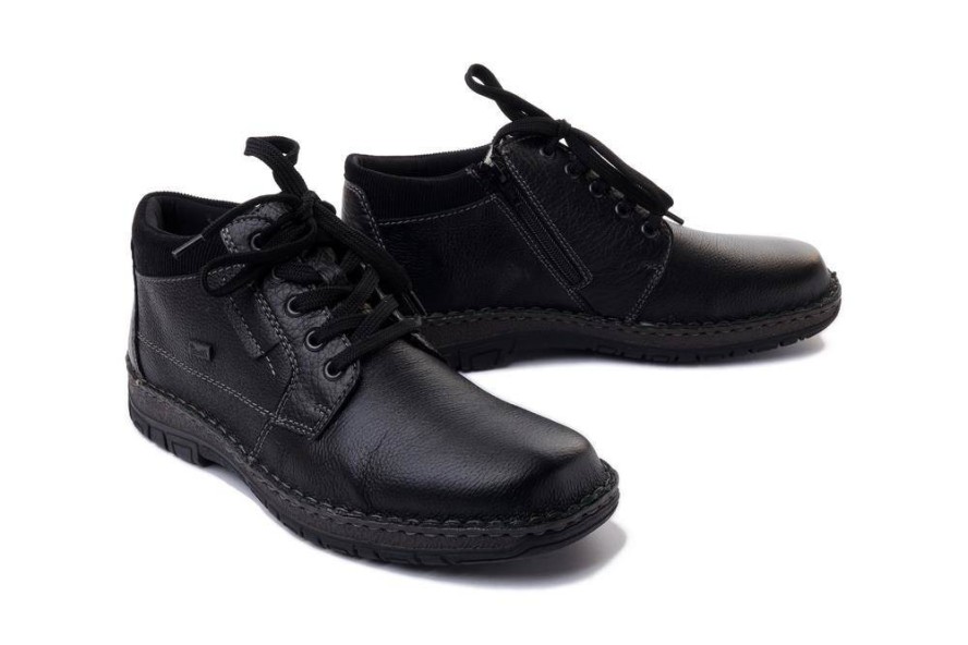 RIEKER TEX 05102-00 black, trzewiki męskie