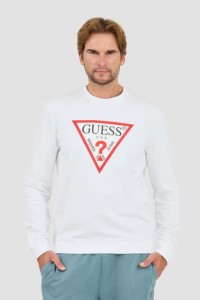 GUESS Biała bluza Audley Cn Fleece