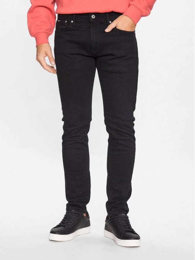 Pepe Jeans Jeansy Stanley PM206326 Czarny Slim Fit