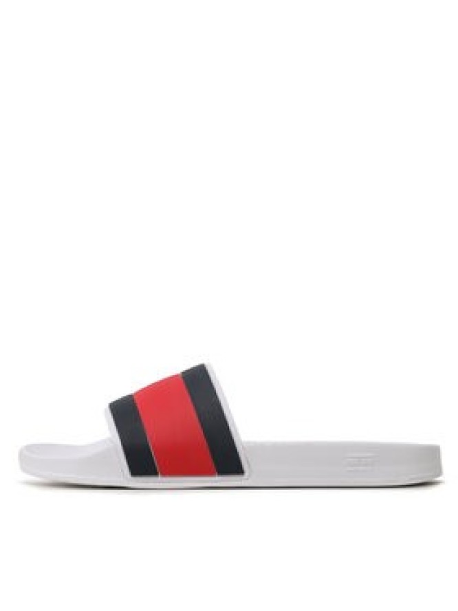 Tommy Hilfiger Klapki Rubber Th Flag Pool FM0FM04236 Biały