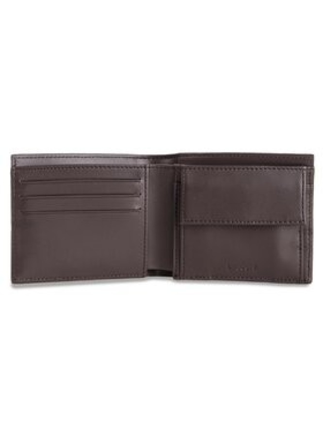 Lacoste Duży Portfel Męski Large Billfold & Coin NH1112FG Brązowy