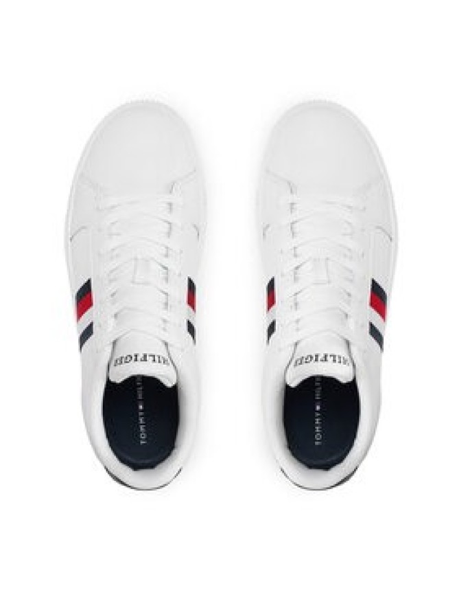 Tommy Hilfiger Sneakersy Supercup Lth Stripes Ess FM0FM04895 Biały