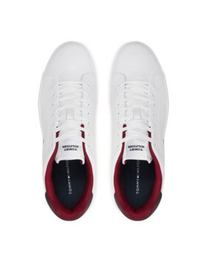 Tommy Hilfiger Sneakersy Court Cupsole Leather Flag FM0FM05451 Biały