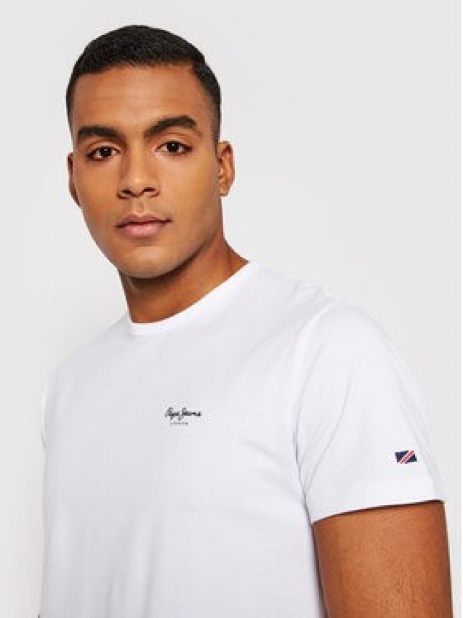 Pepe Jeans T-Shirt Original Basic 3 N PM508212 Biały Slim Fit