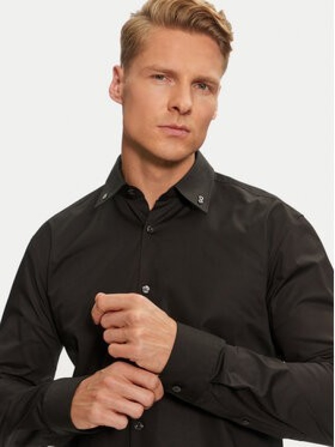 Hugo Koszula Ermo 50528474 Czarny Slim Fit