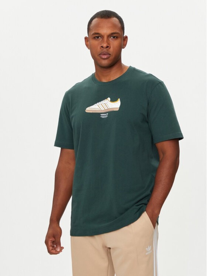 adidas T-Shirt Supply Sport IX6717 Zielony Regular Fit