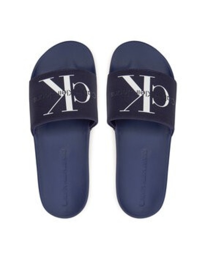 Calvin Klein Jeans Klapki Slide Monogram Co YM0YM00061 Granatowy