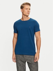 Tommy Hilfiger T-Shirt MW0MW10800 Granatowy Slim Fit