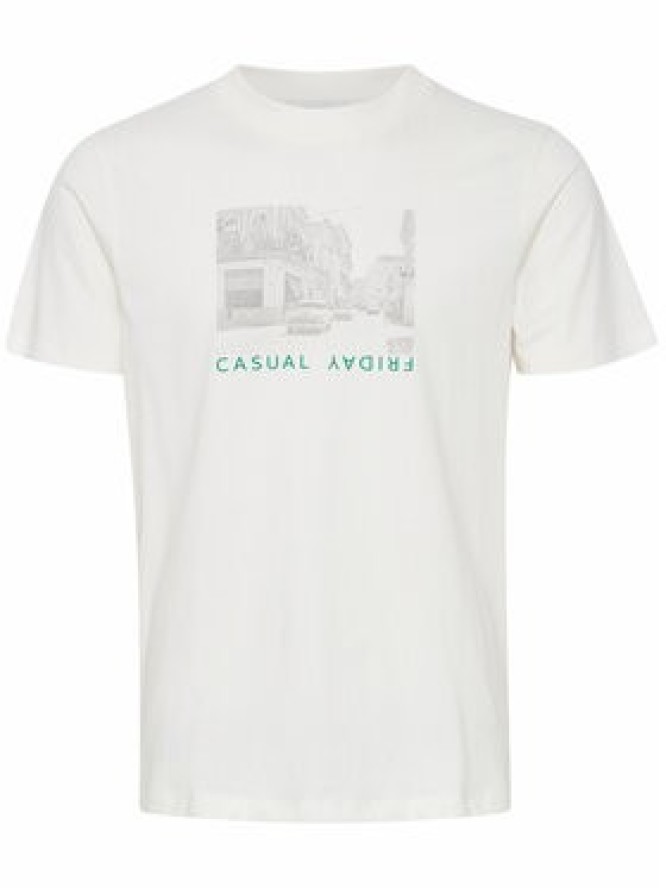 Casual Friday T-Shirt 20504734 Biały Regular Fit