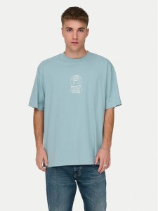 Only & Sons T-Shirt Malik 22029484 Niebieski Relaxed Fit