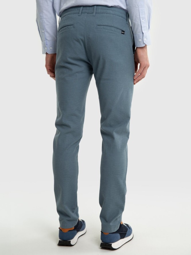 Spodnie chinosy męskie niebieskie Erhat 405