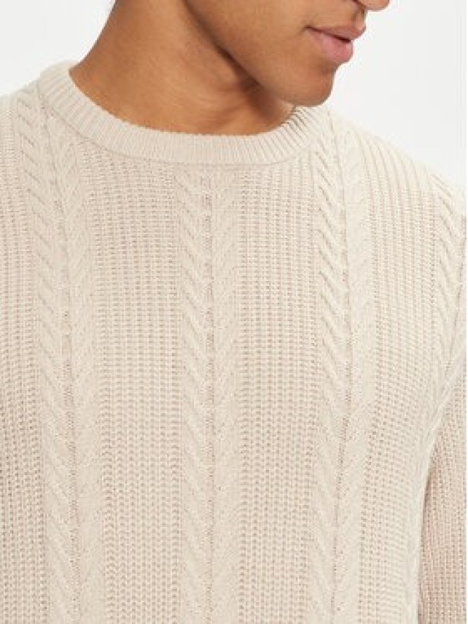 Jack&Jones Sweter 12261436 Beżowy Regular Fit