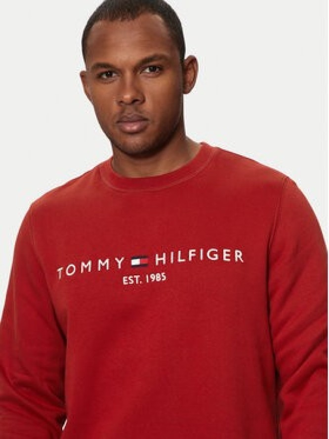 Tommy Hilfiger Bluza Logo MW0MW11596 Czerwony Regular Fit