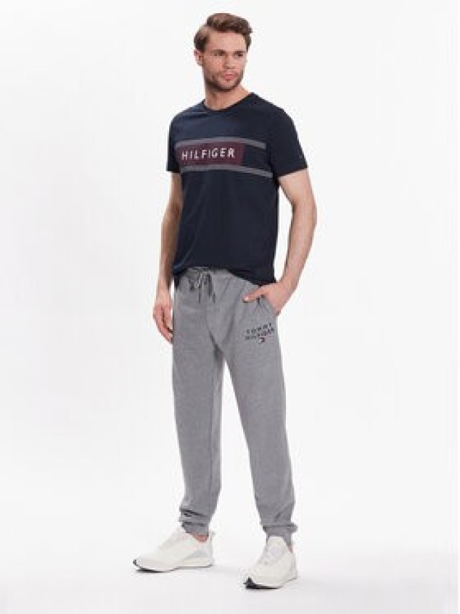 Tommy Hilfiger T-Shirt Brand Love Chest MW0MW30035 Granatowy Slim Fit