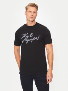 KARL LAGERFELD T-Shirt 755048 544224 Czarny Regular Fit