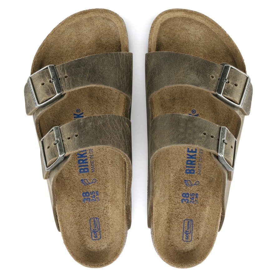 Klapki męskie BIRKENSTOCK ARIZONA FL WB FADED KHAKI