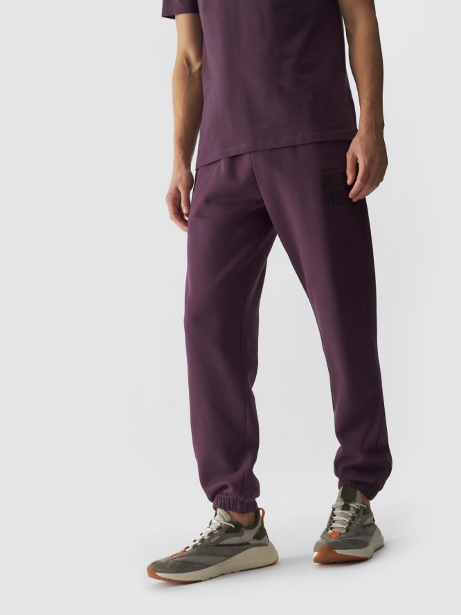 Spodnie dresowe joggery męskie - fioletowe