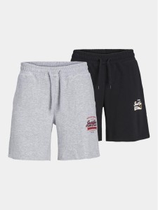 Jack&Jones Komplet 2 par szortów sportowych Logo 12257015 Kolorowy Comfort Fit