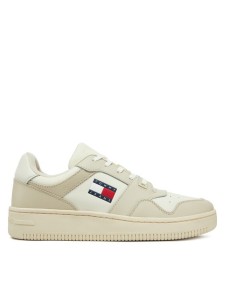 Tommy Jeans Sneakersy Tjm Retro Basket Ess EM0EM01395 Écru