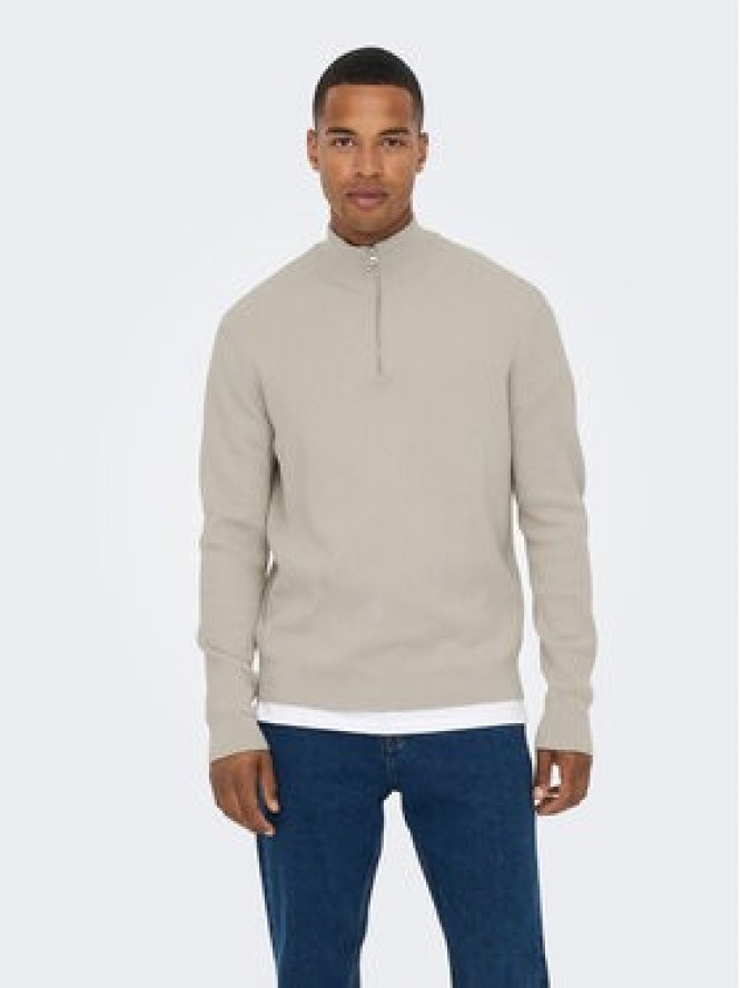 Only & Sons Sweter 22023210 Beżowy Regular Fit