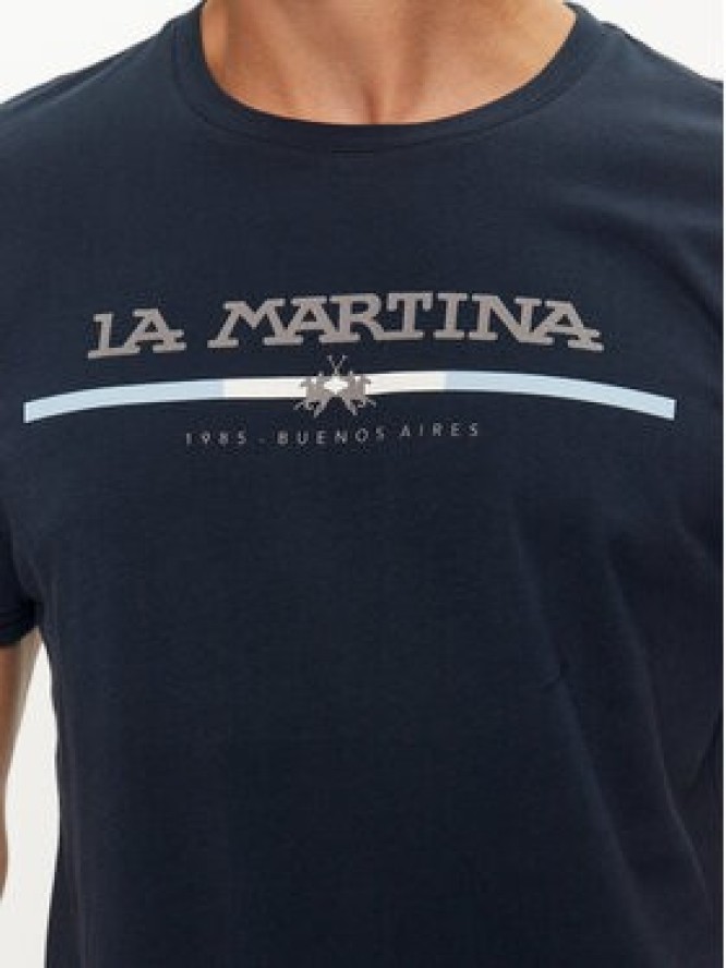 La Martina T-Shirt ZMR009 JS206 Granatowy Regular Fit