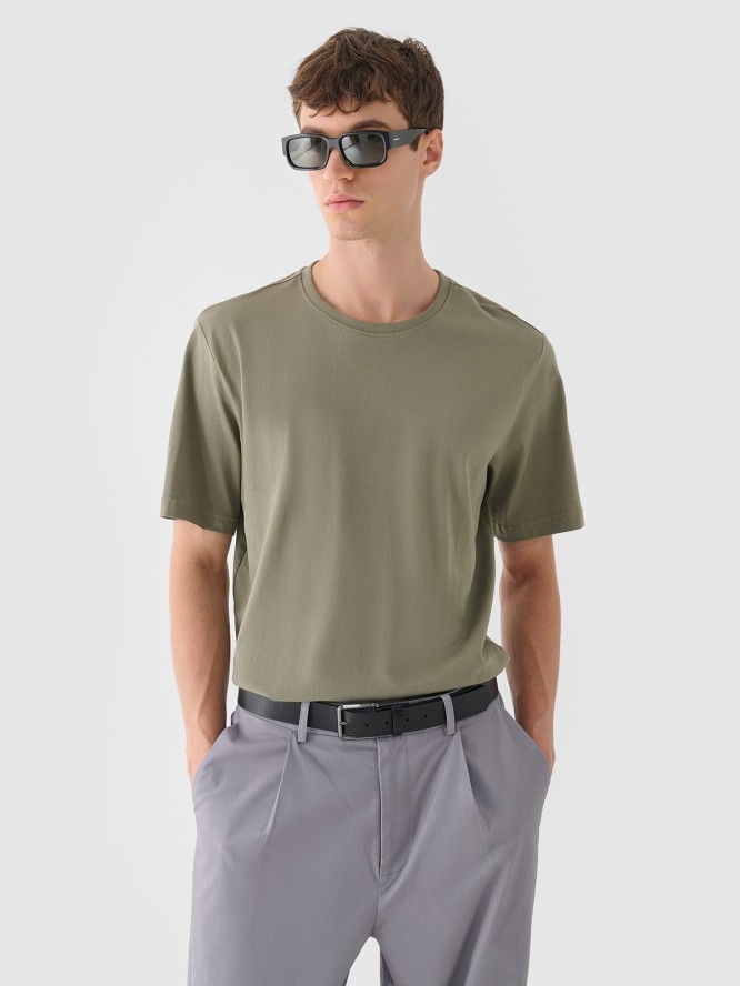 T-shirt regular męski Outhorn - khaki