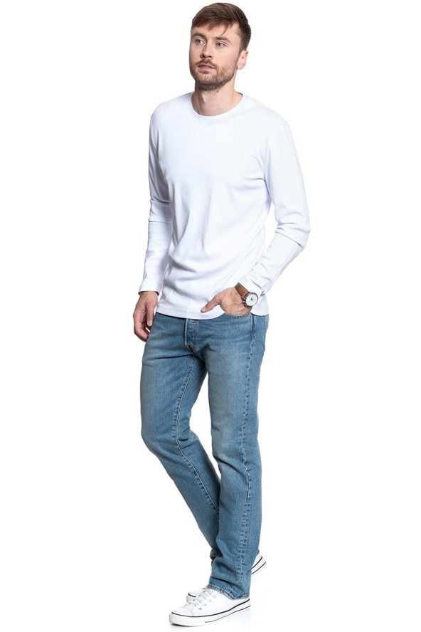 LONGSLEEVE MUSTANG crew neck basic general White 1006810 2045