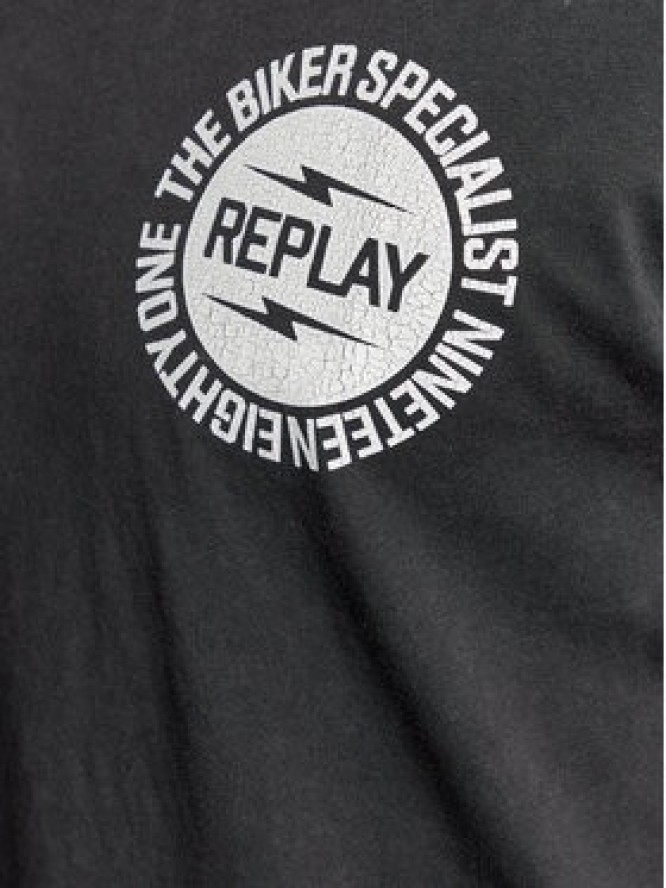 Replay T-Shirt M6488.000.22658LM Czarny Relaxed Fit