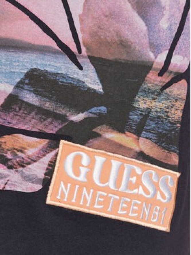 Guess T-Shirt Sunset Flower M3GI29 I3Z14 Granatowy Slim Fit