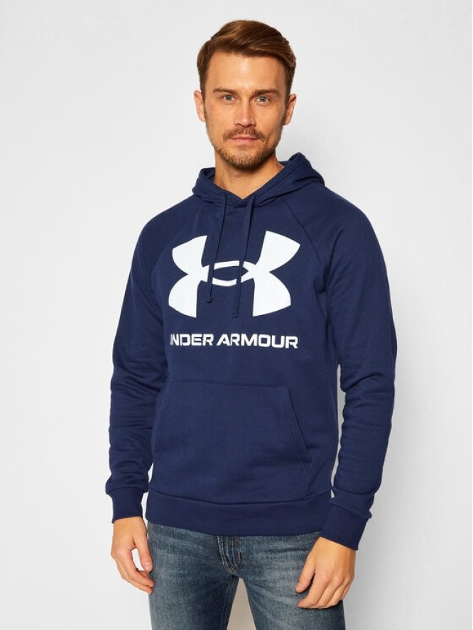 Under Armour Bluza Ua Rival Fleece Big Logo 1357093 Granatowy Loose Fit