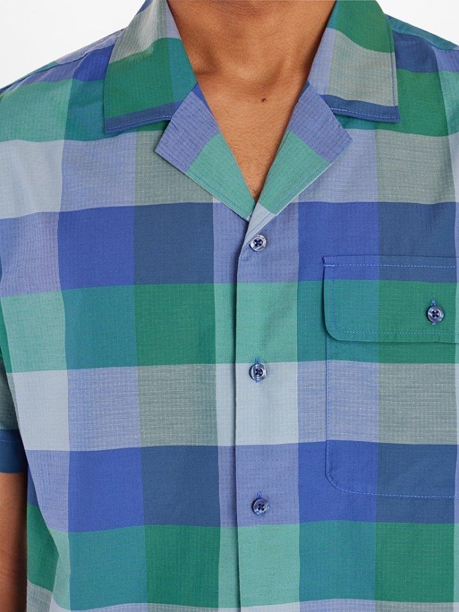 Marmot Koszula funkcyjna "Muir Camp Novelty" w kolorze niebiesko-zielonym rozmiar: M
