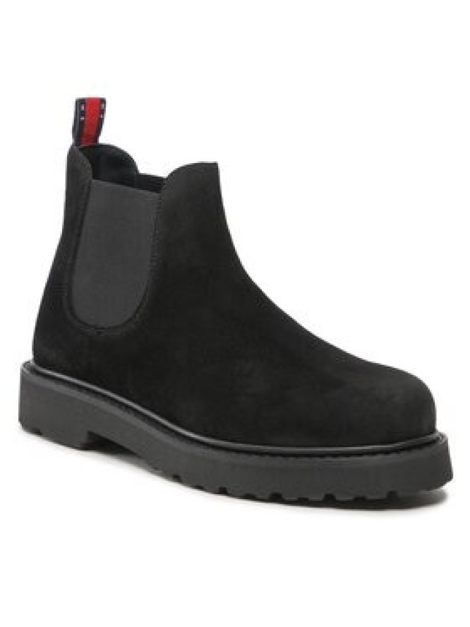 Tommy Jeans Sztyblety Tommy Jeans Suede Boot EM0EM01205 Czarny