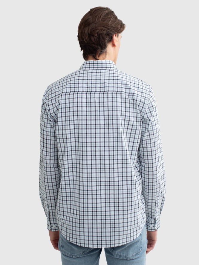 Koszula męska bawełniana w kratę Mesinoni 401