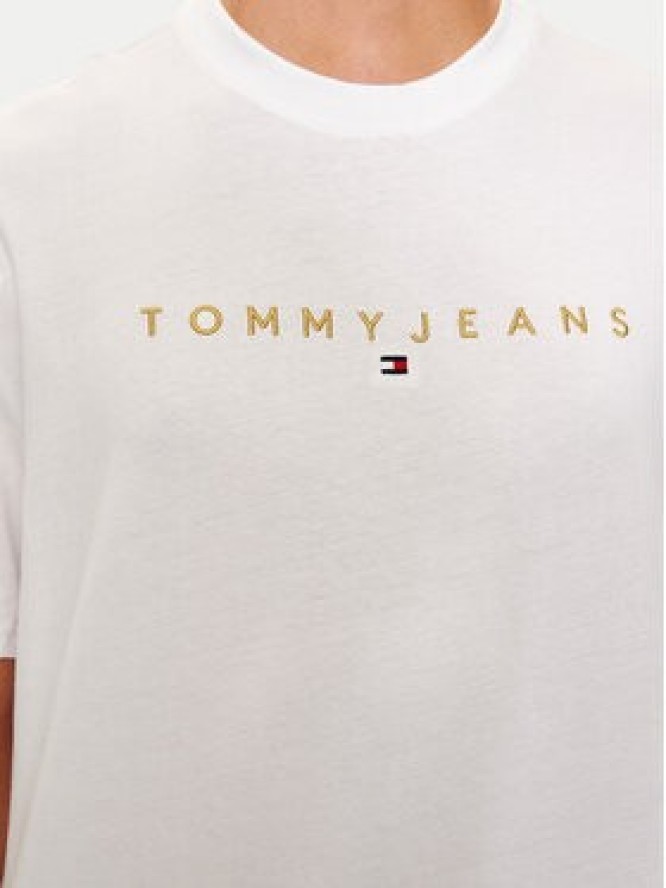 Tommy Jeans T-Shirt DM0DM19694 Biały Regular Fit