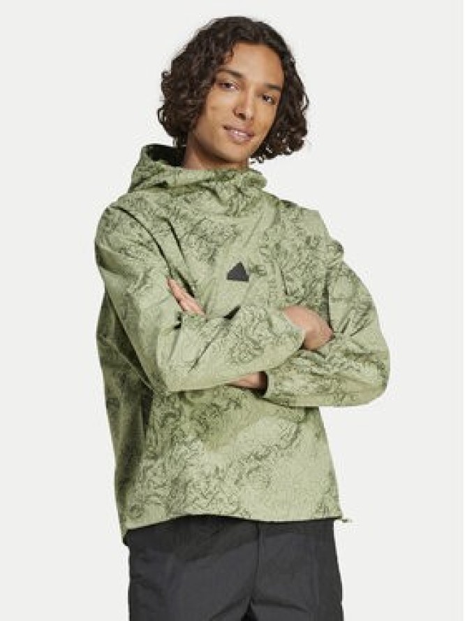 adidas Kurtka anorak City Escape IY1517 Zielony Loose Fit