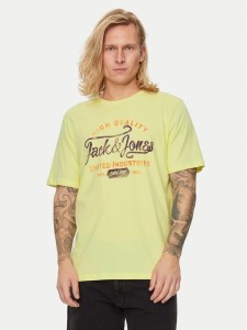 Jack&Jones T-Shirt Jprblulouie 12259674 Żółty Regular Fit