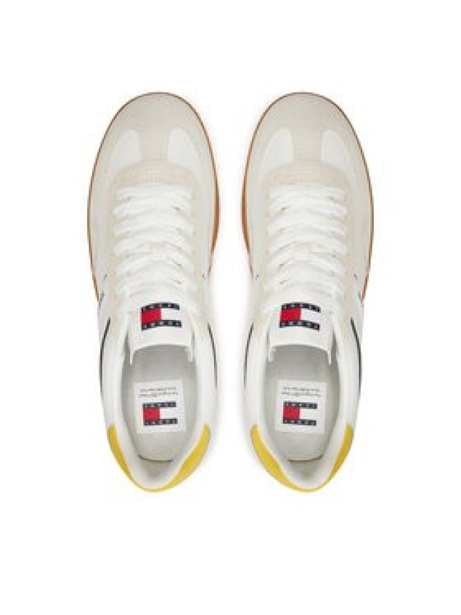 Tommy Jeans Sneakersy Tjm Leather Retro Cupsole EM0EM01414 Écru